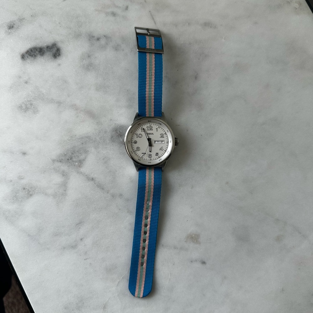Fossil watch Blue and Gray swappable band